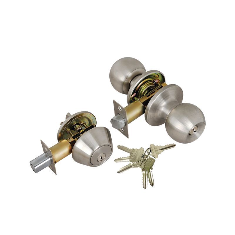 Stainless Steel Entry Door Knob Combo Lock Set with Deadbolt and 6 SC1 Keys 12 Pack