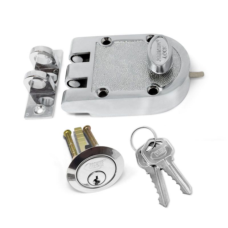 Jimmy Proof Deadbolt Lock -Die Cast in Satin Chrome Finish- 2 KW1
