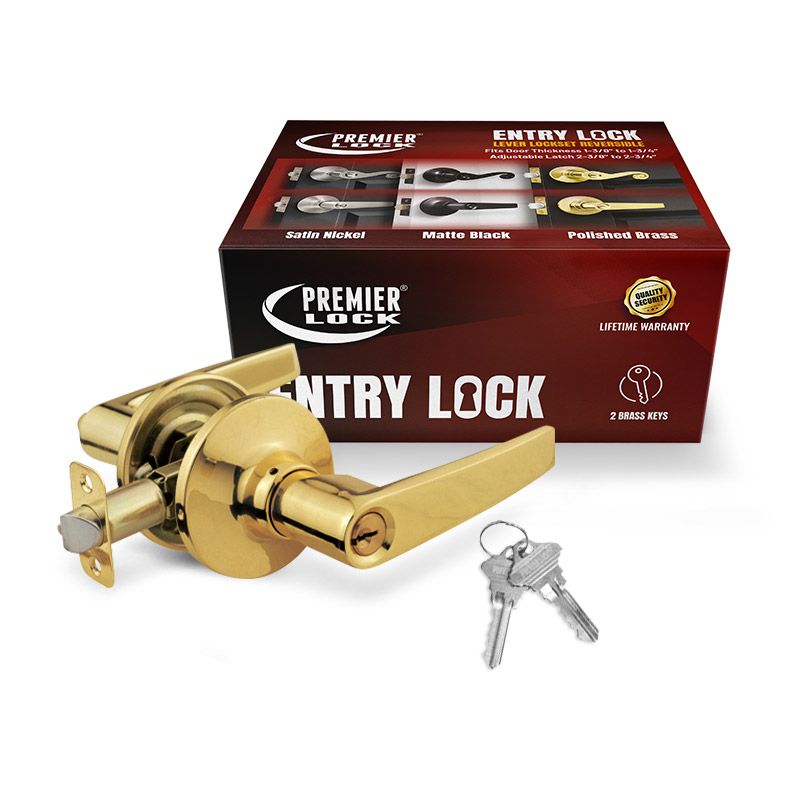 Commercial Duty Entry Door Lever Lock Set with 2 SC1 Keys-Boxed