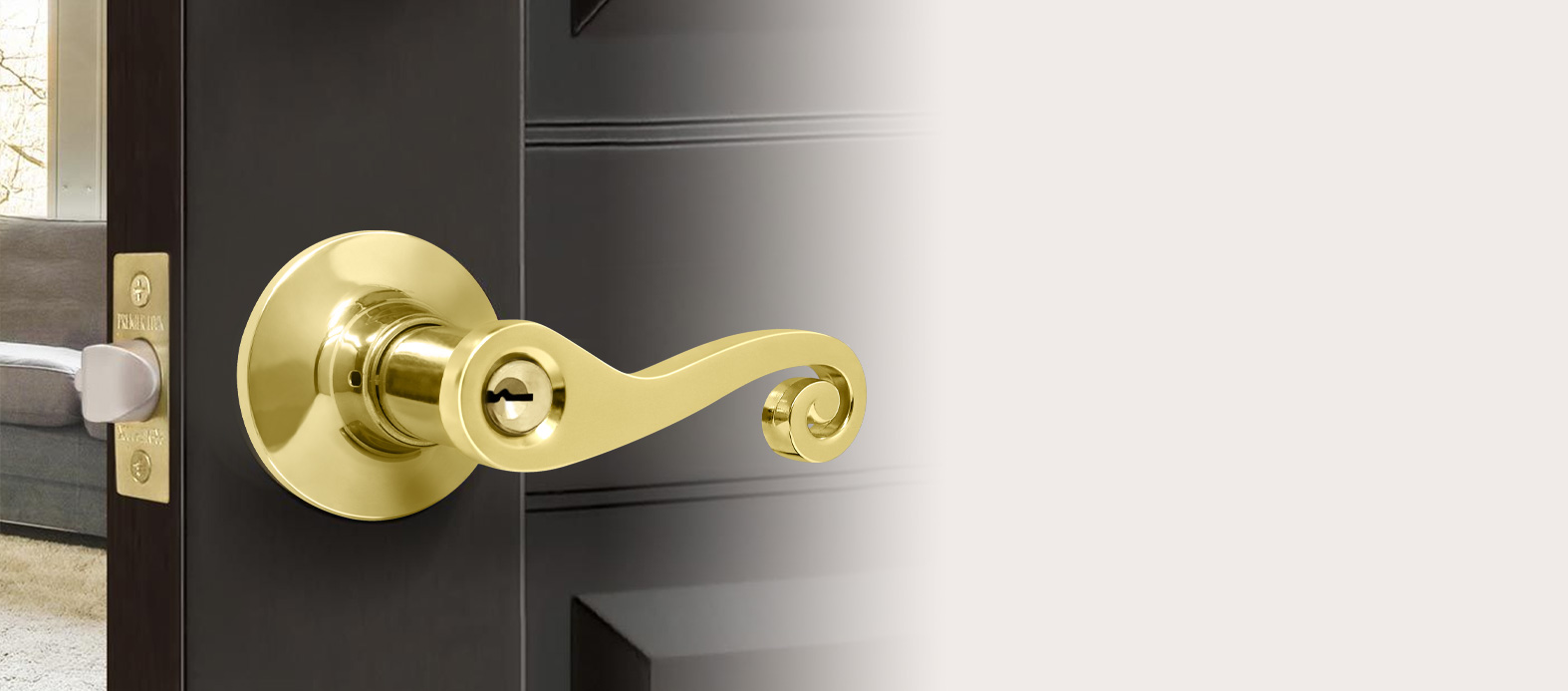 Premier Lock Knobs With Deadbolt Reversible Entry Set